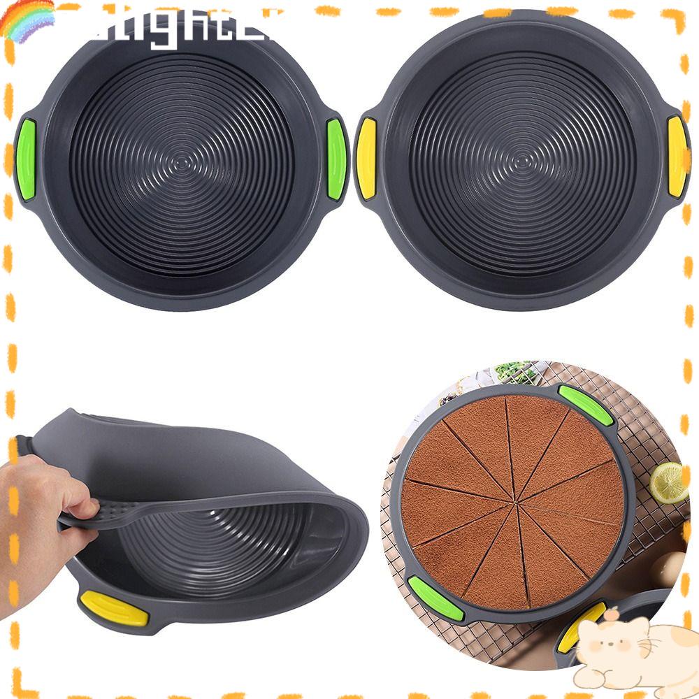 Solighter 9.5inch Cake Silicone Pan Dapur DIY Wavy Bottom Mousse Roti Pizza Pie