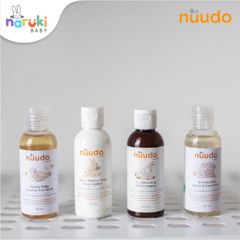 Nuudo Head to Toes / Body&amp;Face / Body Lotion / Kids Shampoo 60mL Travel Size