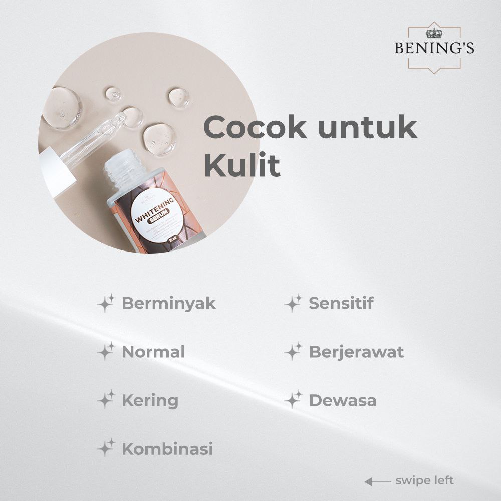 BPOM COD Benings Serum Whitening Mencerahkan Skincare Dr Okky