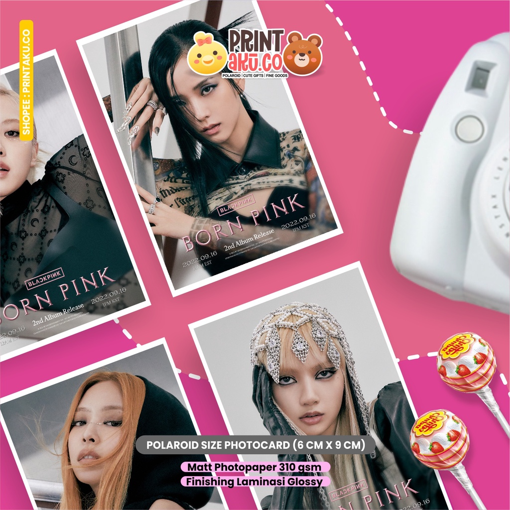 [Satuan] Print Foto Polaroid Photocard | Bebas Custom Frame Background | Photopapper 310 gsm