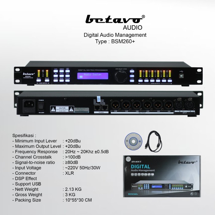 Betavo BSM 260+ Professional Digital Audio Management