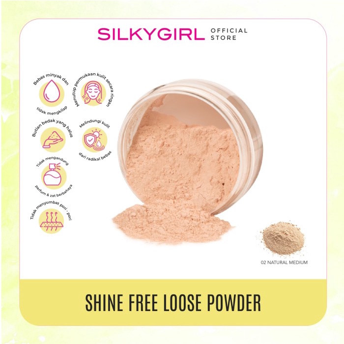 SILKYGIRL Pink Shine Free Loose Powder 02 Natural Medium