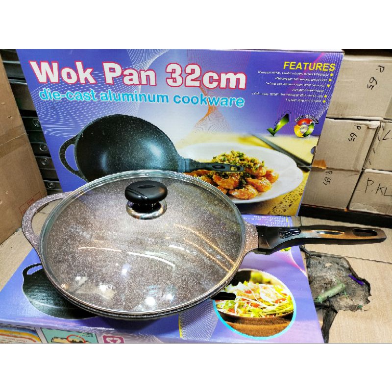 Wajan Wok Pan Prima Cook 32cm Anti Gores & Ati Lengket Super Tebal