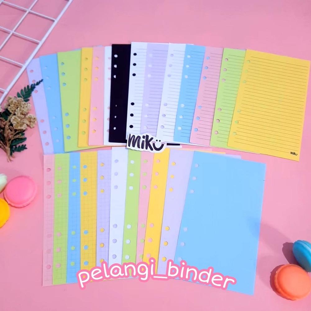 

P00 [A6] isi binder loose leaf garis polos ukuran A6 38