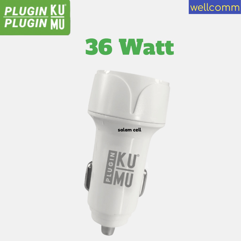 Charger Mobil KuMu By Wellcomm 36W Fast Charging Car Charging Garansi Resmi