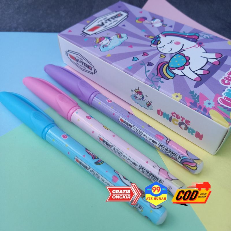 ( UNICORN )Pulpen gel Fancy/Gel ink pen/kuda pony/pulpen karakter