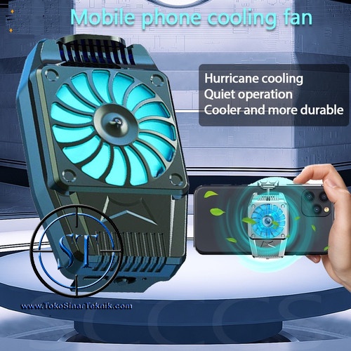Smartphone Cooling Fan Pad Kipas Pendingin Radiator Turbo Heat Sink Handphone H15