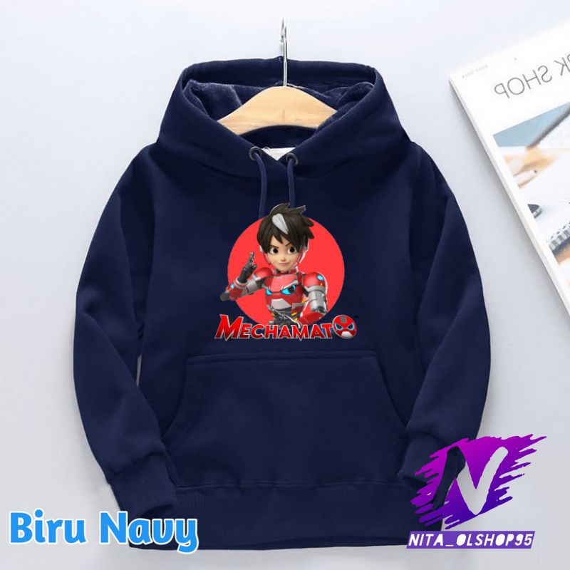 sweater hoodie anak mechamato terbaru amato