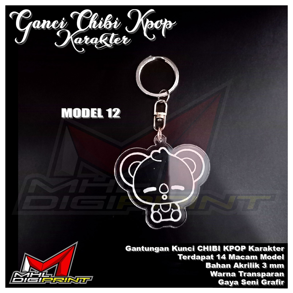 GANTUNGAN KUNCI AKRILIK CHIBI KPOP KARAKTER - GANTUNGAN KUNCI KPOP CHIBI - SEHARI JADI TANPA MINIMAL ORDER