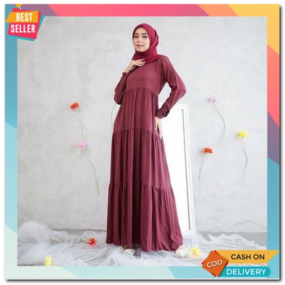 Baju Gamis Elegan Baju Muslim Benita  Games Bju Muslimah Terbaru 2023 Gamis Lebaran Pesta Dewasa Kon