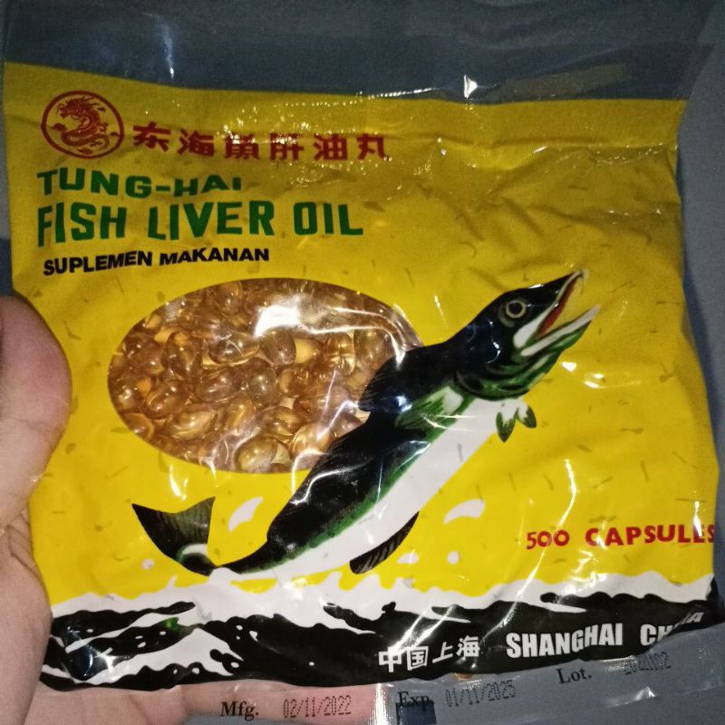Jual MINYAK IKAN TUNGHAI Fish Liver Oil TungHai 500 Capsules