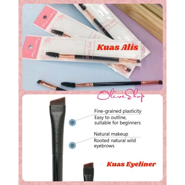 OliveShop ❤️ Kuas Alis 2in1 Duo Eyebrow Brush Kuas Eyeliner