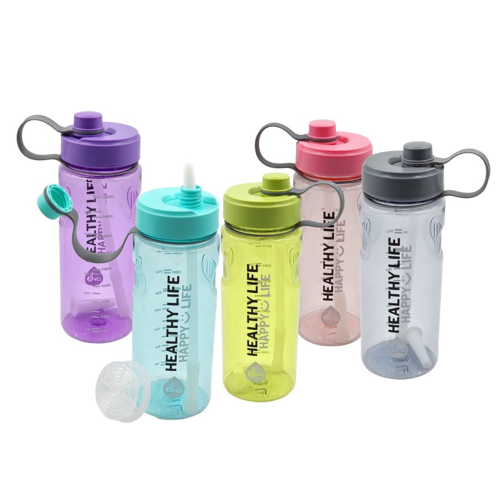 Botol Minum / Tempat Minum / Botol Air Healthy Life Happy Life 1Liter BPA FREE FOODGRADE