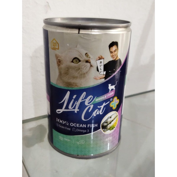 Life Cat Plus Whole Fish Ocean Fish Kaleng Kitten Adult 400 gr Makanan Kucing Basah