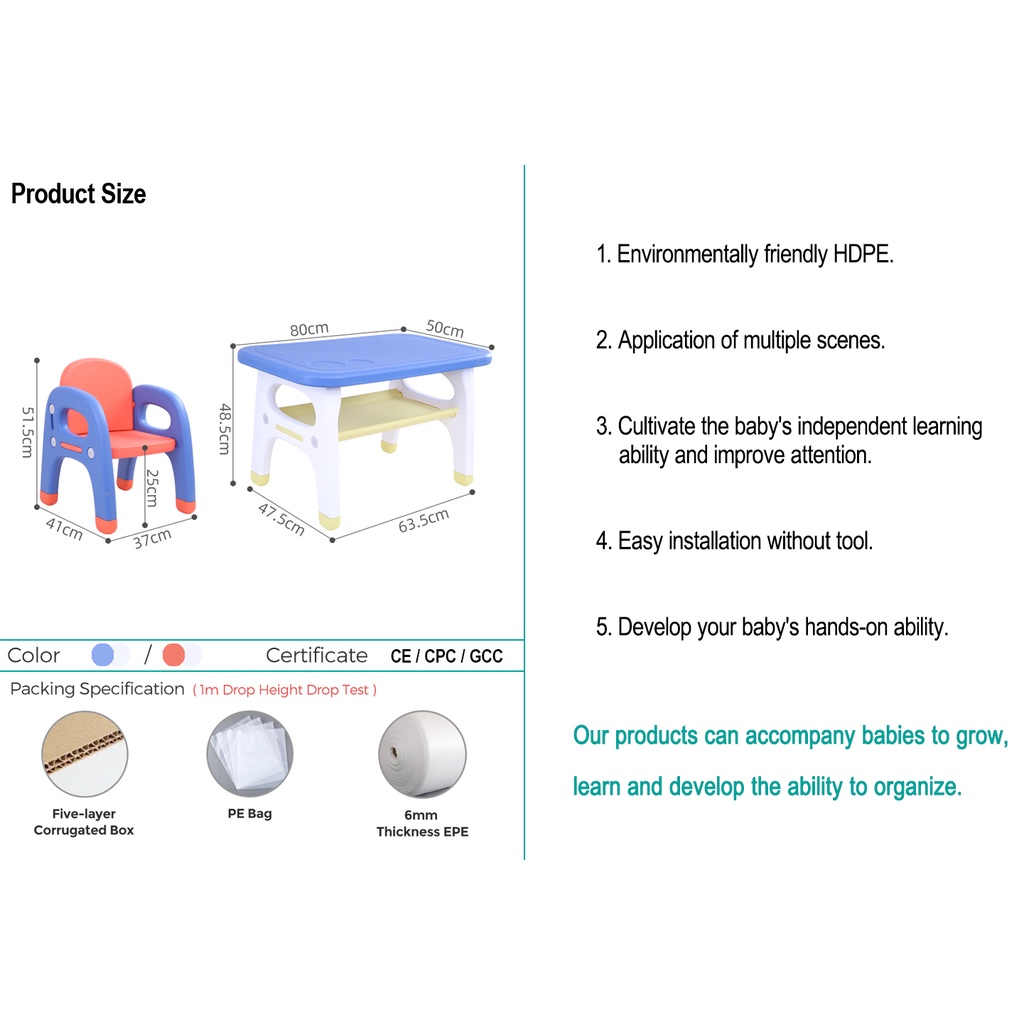 NEW! ToysZoona Meja Kursi Anak Set Table Chair Set for Kids