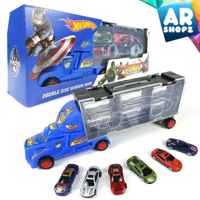 Mainan Mobil Mobilan Avengers 6 Metal Car Diecast Truk Kontainer ---MURAH---