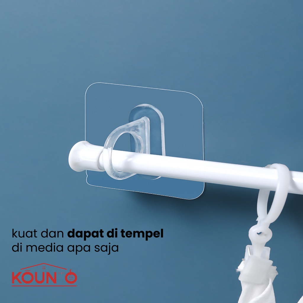 Hook Pengait Tempel Dinding Dengan Bentuk Cincin Transparan Gantungan Tempelan Dinding Pengait Model O Transparan Multifungsi