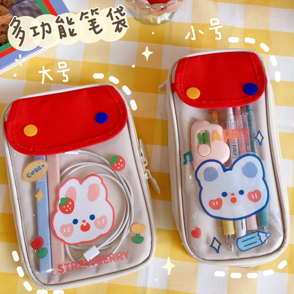 

Tempat Pensil Aesthetic Cute Jumbo Free Sticker Ins Korea C002