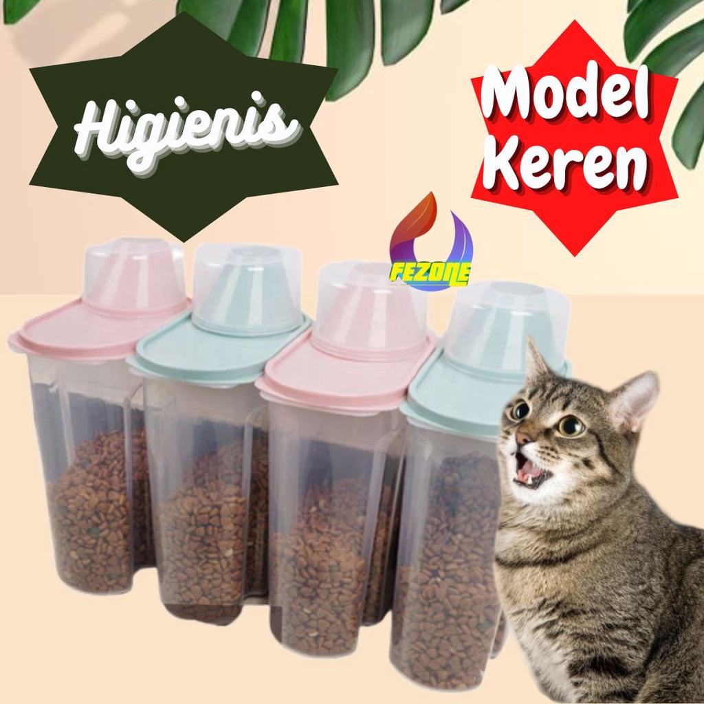 TEMPAT MAKAN KUCING TUMBLER PETBOWL LUCU MANGKOK MAKAN MINUM KUCING FEZONE