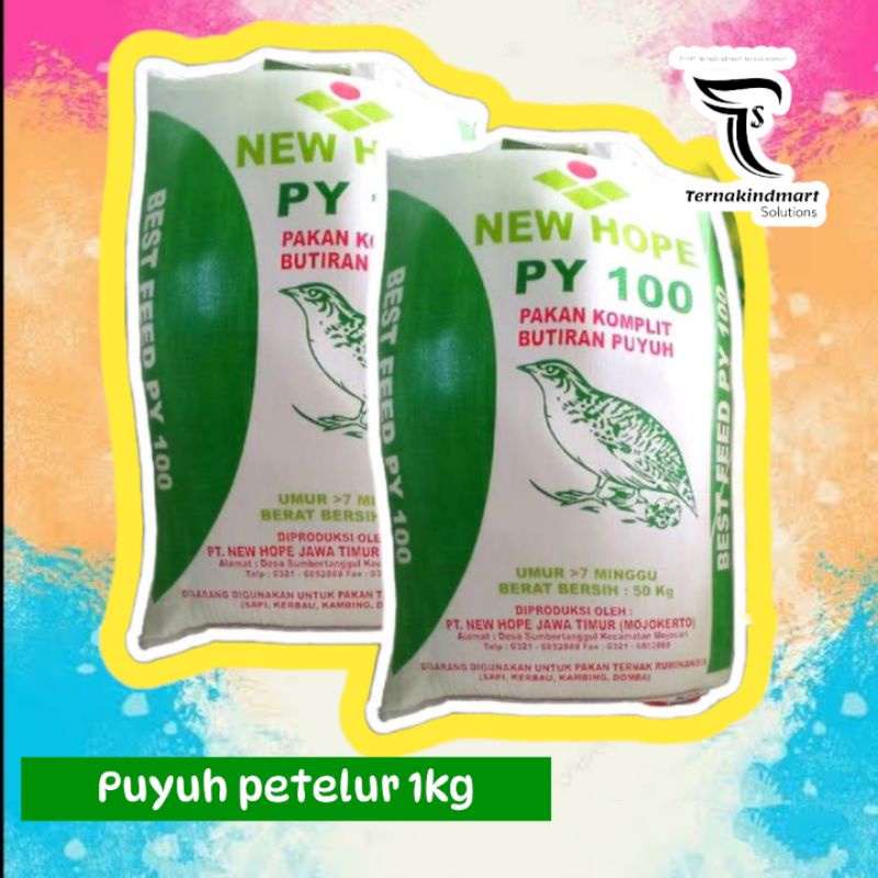 Pakan Pur Puyuh Petelur Py100B QQ504S 1Kg