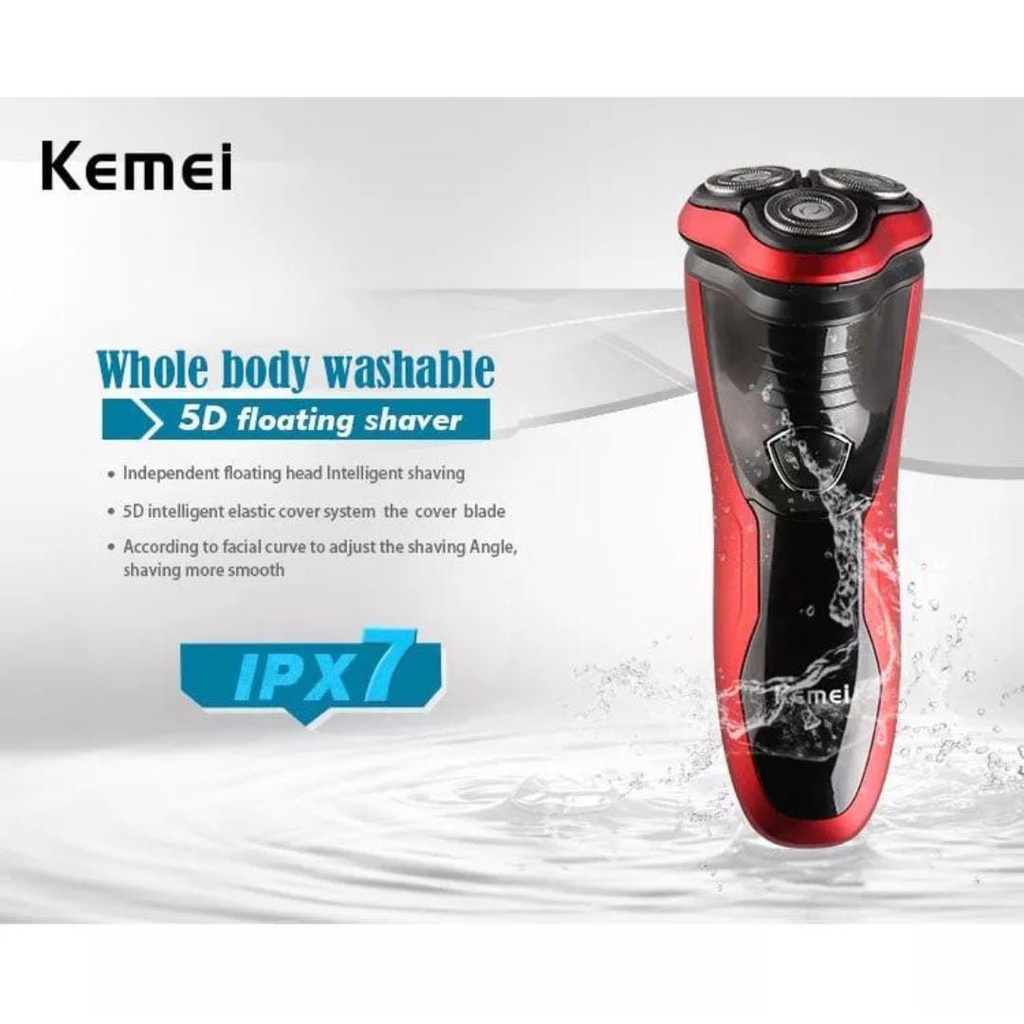 Original KEMEI KM-9013 Men Rechargeable Triple Floating Blade Shaver