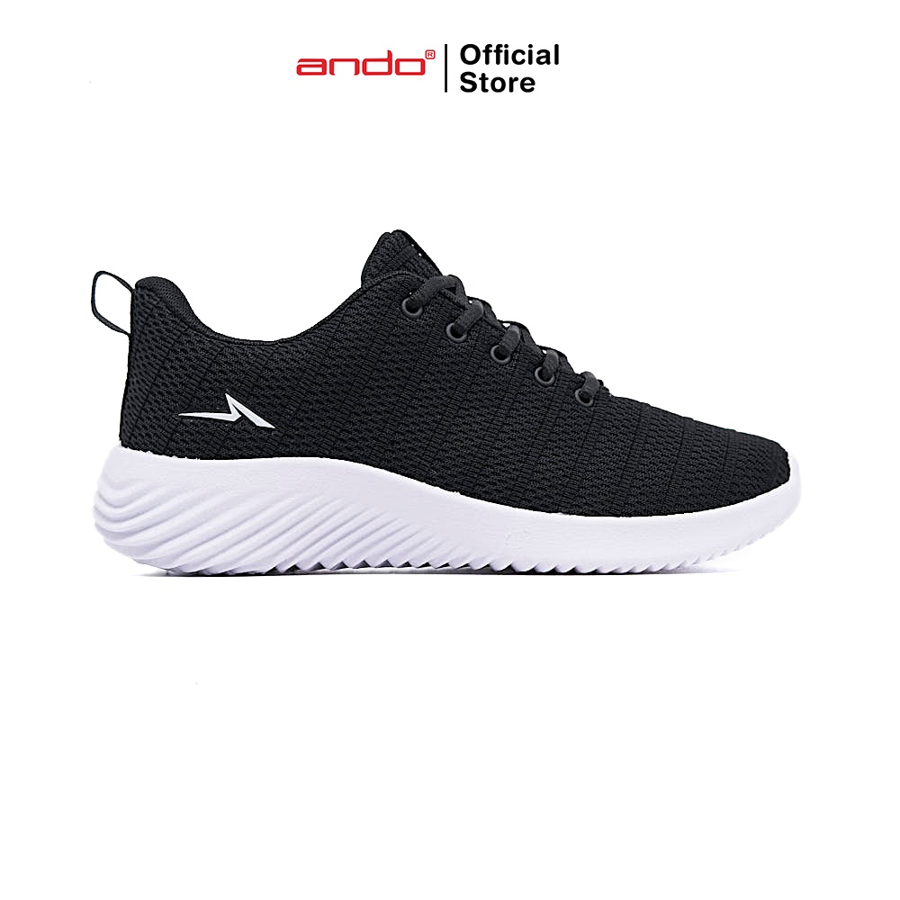 Ando Sepatu Sneakers Irvine Pria - Hitam/Putih