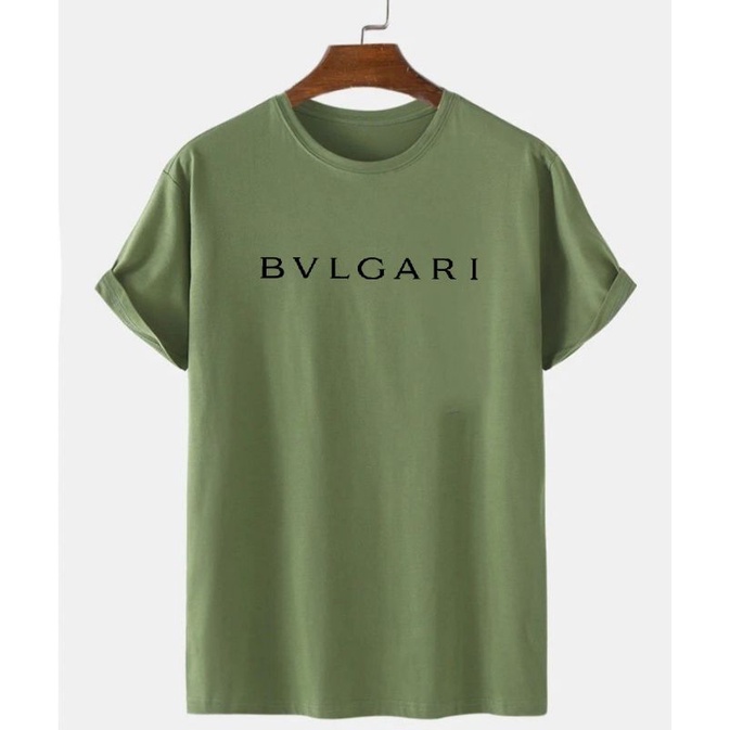 Baju Oblong Pria Kaos Lengan Pendek Bulgari Pakaian Atasan Dewasa Tshirt Cowok Cod