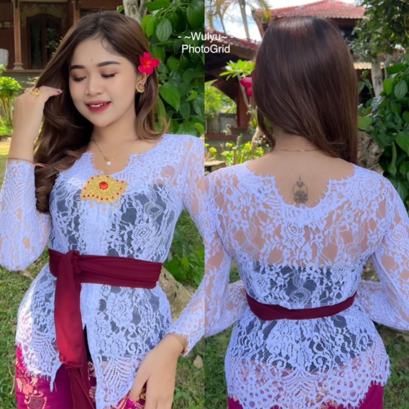 SALE KEBAYA BALI JADI SABRINA SEMIPRANCIS PREMIUM (ATASAN KEBAYA SAJA)/ KEBAYA KUNDANGAN