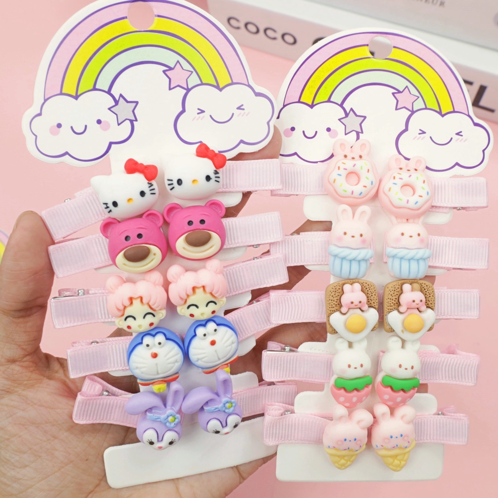 (ISI 10 PCS) Jepit Rambut Cyra PREMIUM / Jepitan Kualitas Import Korea Style Hair Pin Murah Lucu Balita Bayi Perempuan Karakter Babycinnamon