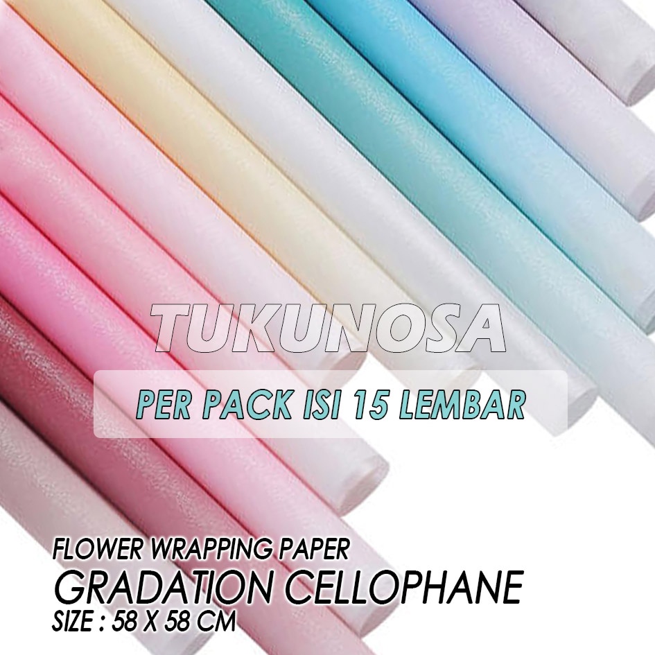 

PERPACK FLOWER WRAPPING PAPER GRADATION CELLOPHANE - KERTAS BUKET BUNGA GRADASI BOUQUET PAPER