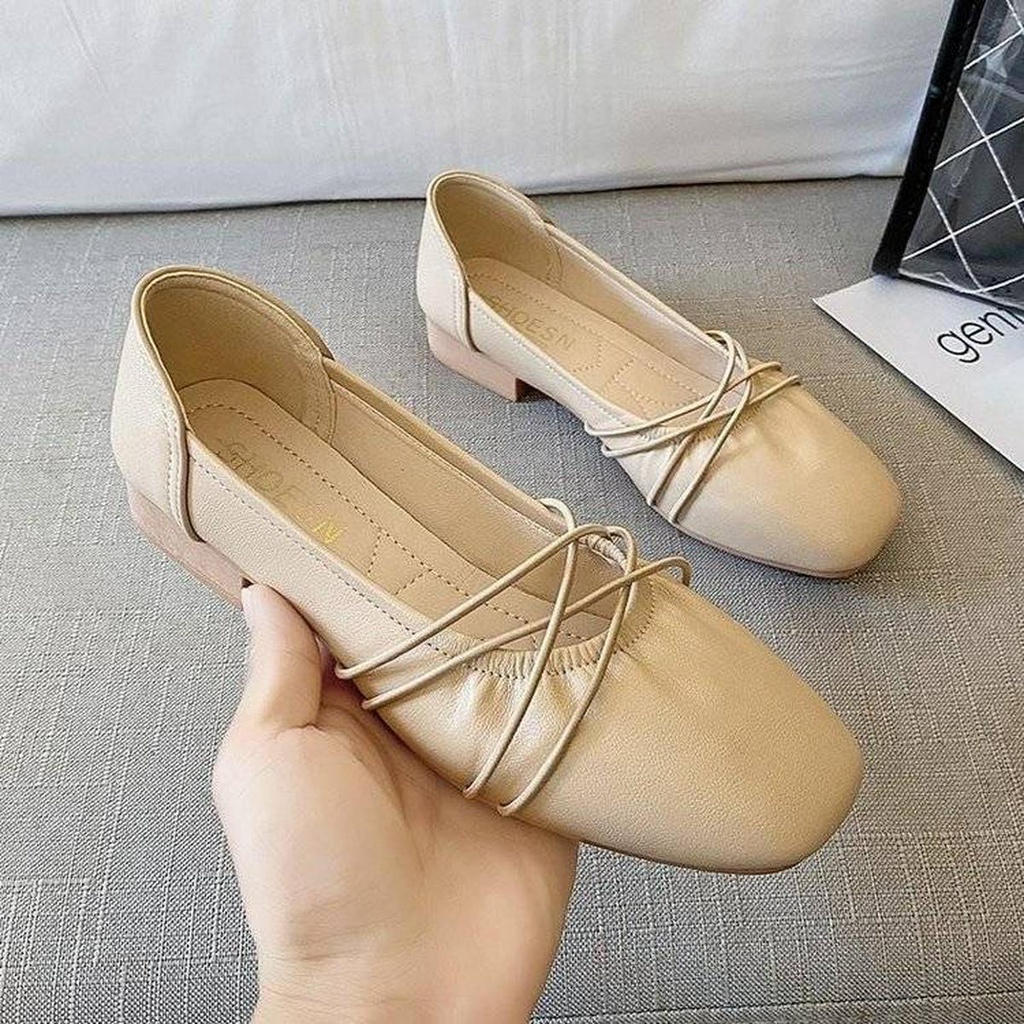 Flat Shoes Cewek Polos Terbaru Premium Sepatu Wanita Lucu Elegant Simple Korean Style Fashionable