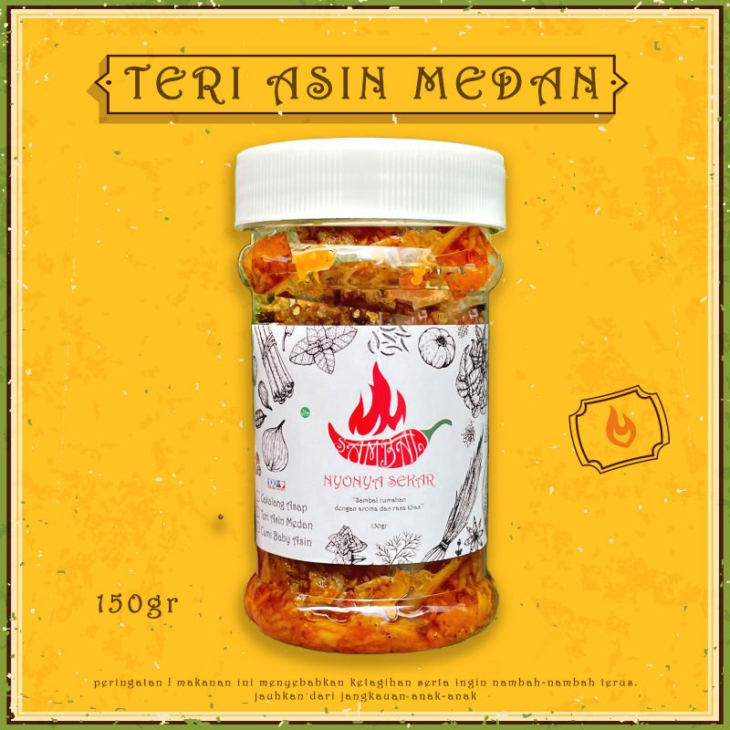 

Sambal nyonya sekar - teri medan 150gr/Sambal rumahan/sambal enak