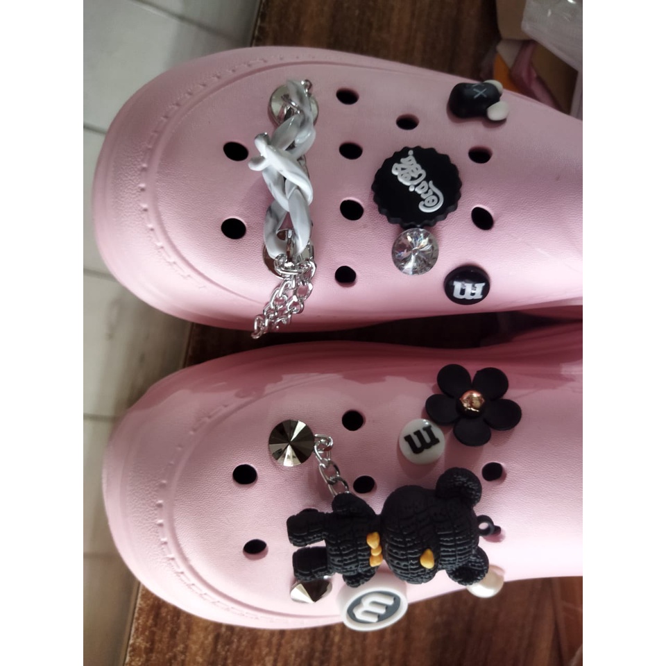 SANDAL SELOP WANITA IMPORT JIBBITZS COCACOLA 8559-A1 (36-41) SANDAL WANITA KOREAN STYLE TERBARU