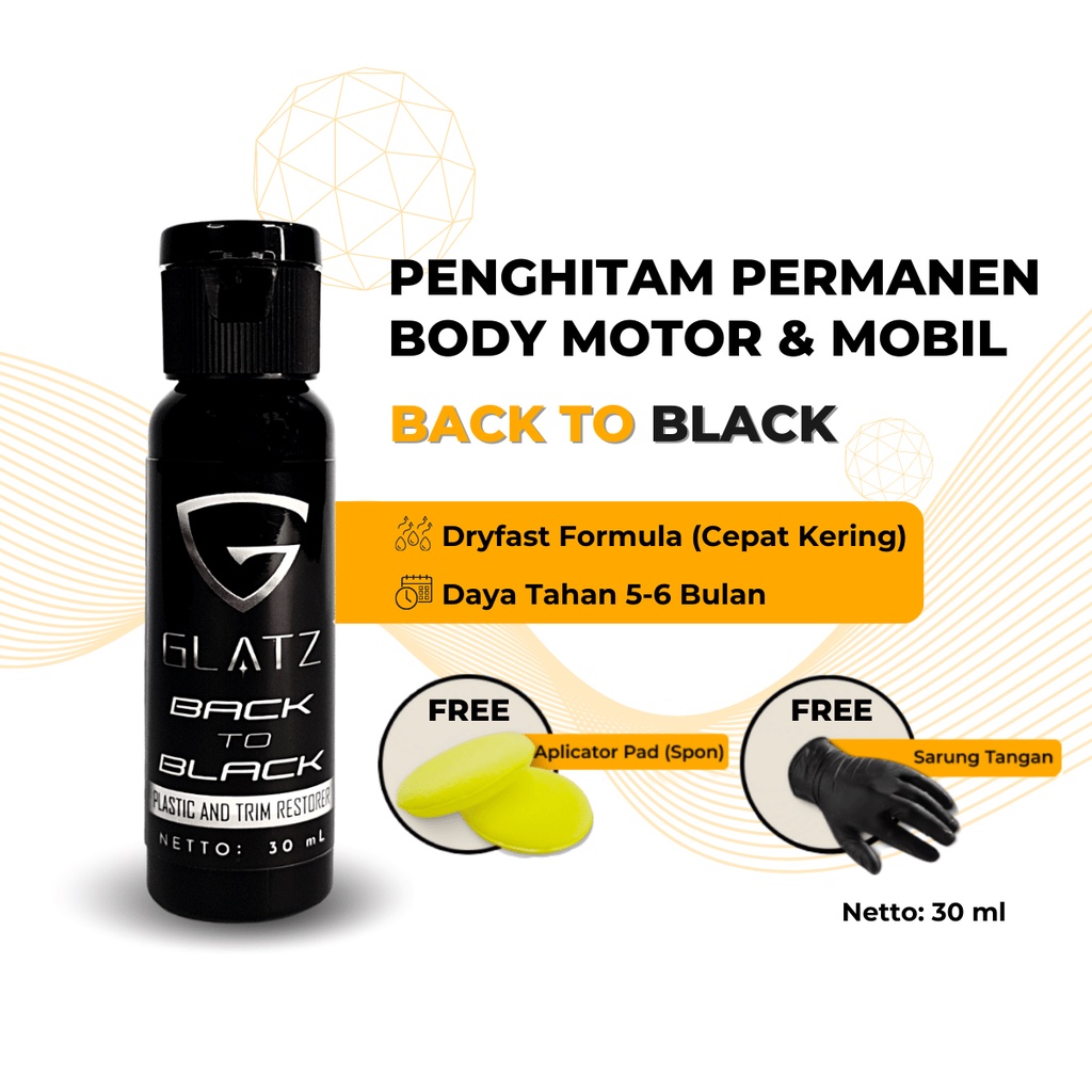 Penghitam Motor Permanen Black Magic GLATZ Back To Black