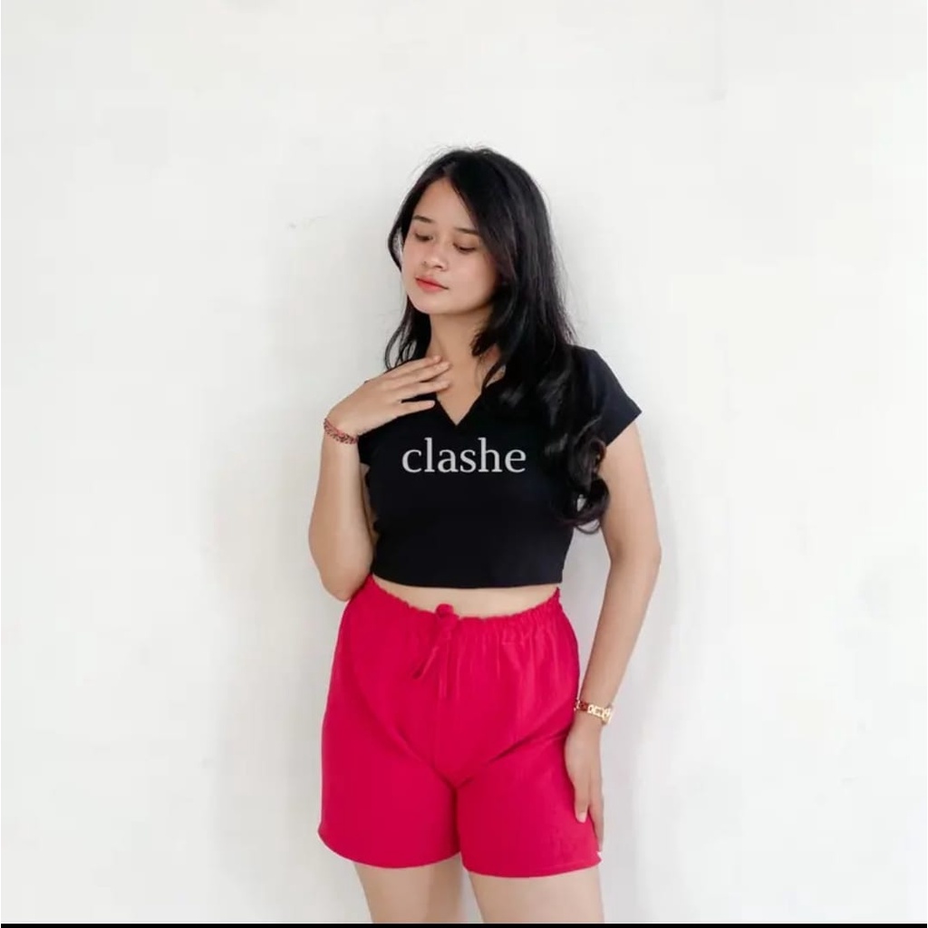 Lila Hotpants Celana Pendek Wanita Crinkle Airflow Premium // HOTPANTS CRINKLE