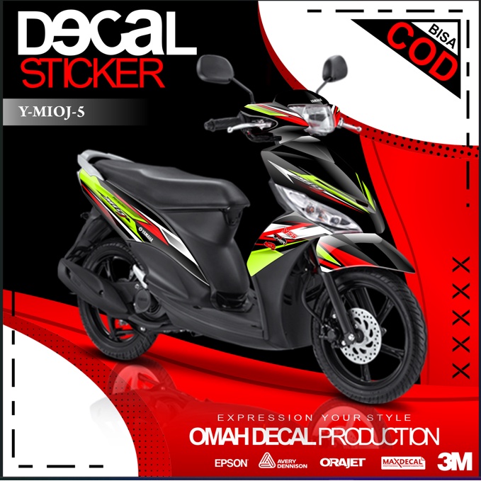 DECAL MIO J FULL BODY DEKAL STIKER MIO J YAMAHA STIKER KUALITAS TERBAIK TAHAN LAMA STIKER KEKINIAN K