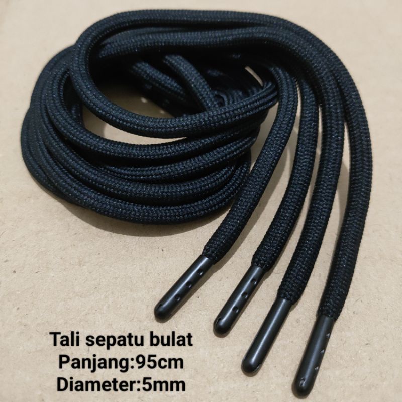 Tali sepatu bulat aglet besi.5mm-95cm