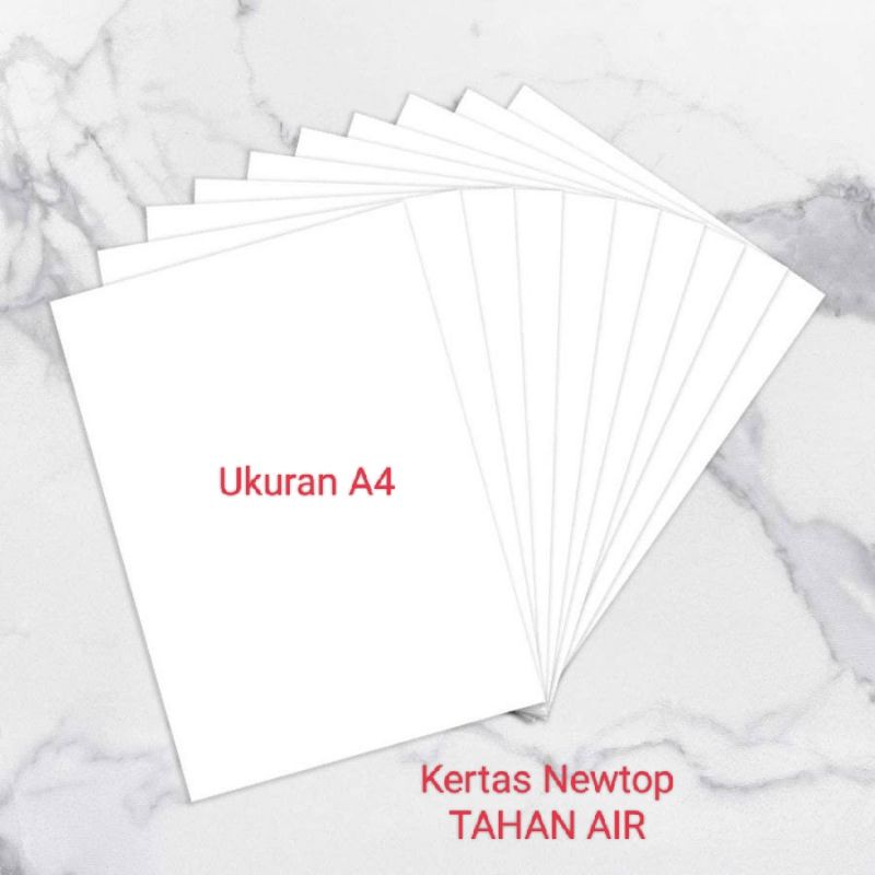 

Kertas Tahan Air / Newtop / Yupo / Sintetik / Synthetic Paper / Anti Air / Anti Sobekan / Robek / Waterproof / Label Tanaman