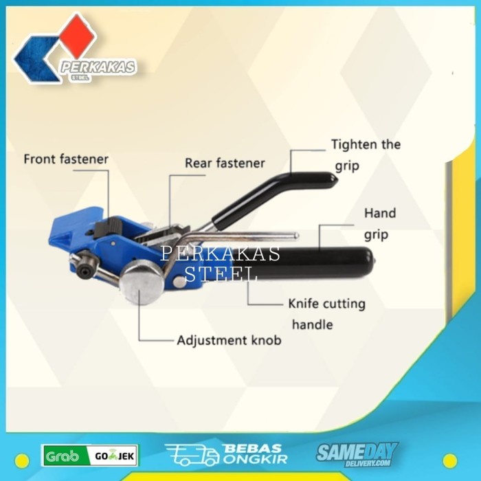 

Holder Alat Pengencang Clamp Pita Dan Pengikat Baja Stapping Ratchet Band It