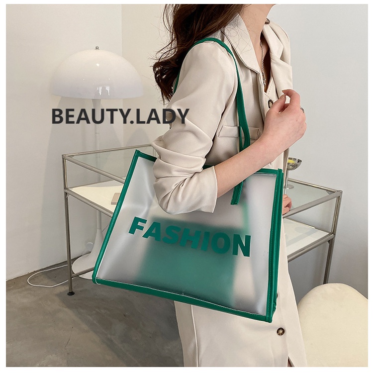 Totebag Jelly Transparan Tas Wanita Import/Tas PVC/Tas Hologram/Tas Casual/Tas Bahu/Tas Belanja/Tas Pesta/Tas Pantai/BAO054