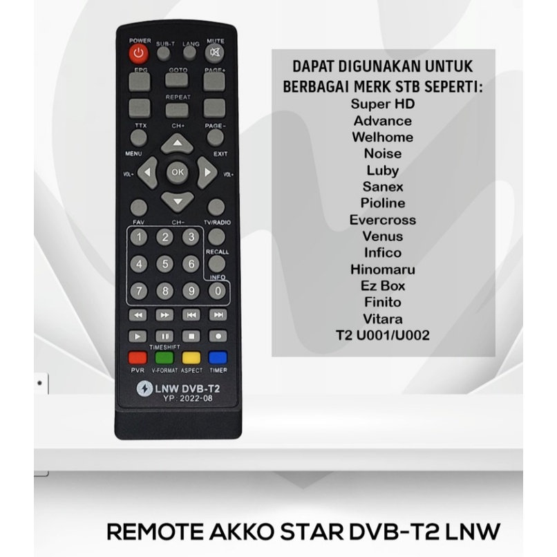 remote set top box universal dvb T2 cocok semua merek