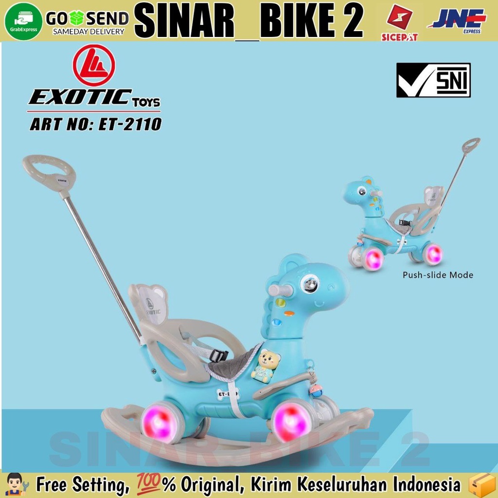 Dino Dan Kuda Goyang Ayunan Jungkat-Jungkit Mainan Anak Exotic ET-2110 &amp; 2108