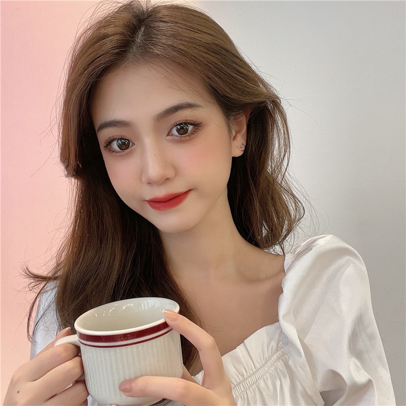 Anting Tusuk Silver Simple Gaya Punk Korea Untuk Wanita