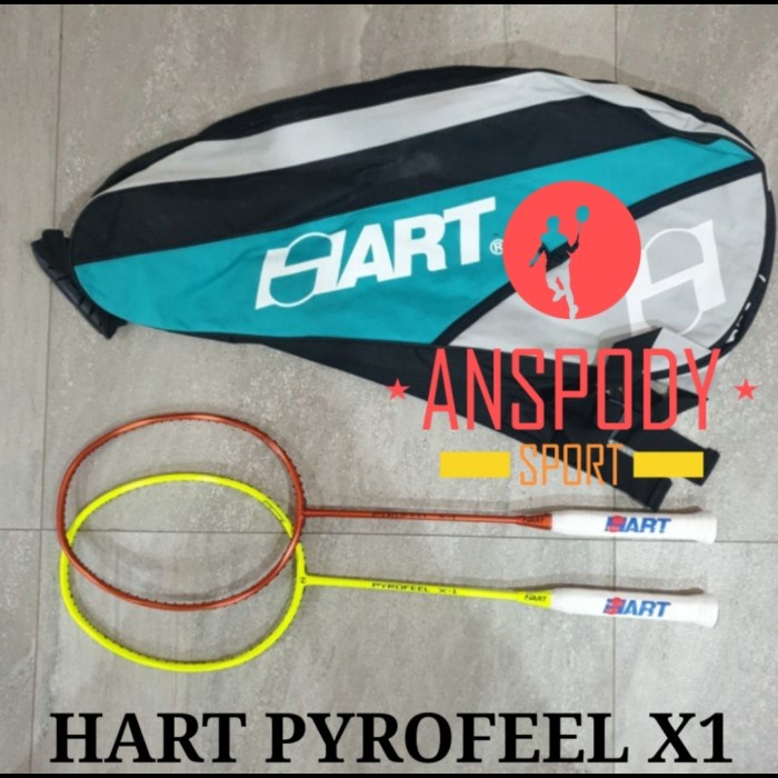 Aman Raket Badminton Hart Pyrofeel X-1 Free Tas Bergaransi