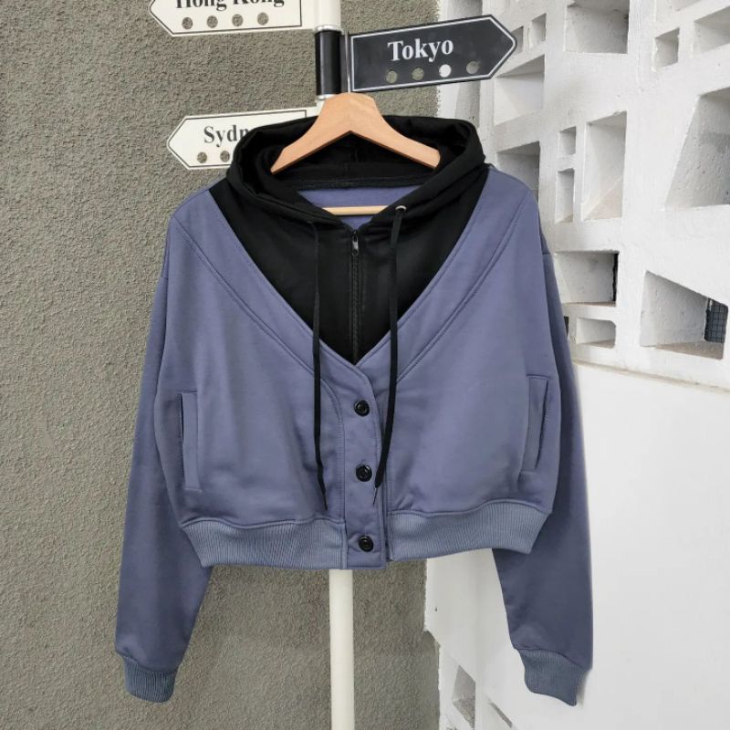 Zip comby button jkt