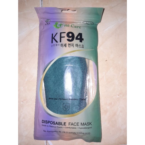 KF94 Necare 1 pack isi 10 pcs warna hijau army