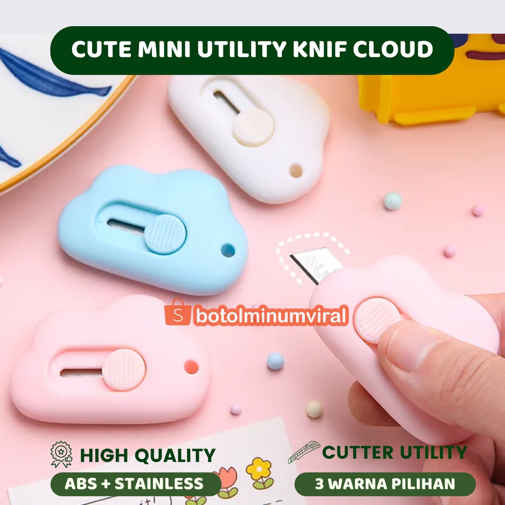 Cutter Mini Awan Lucu Kecil