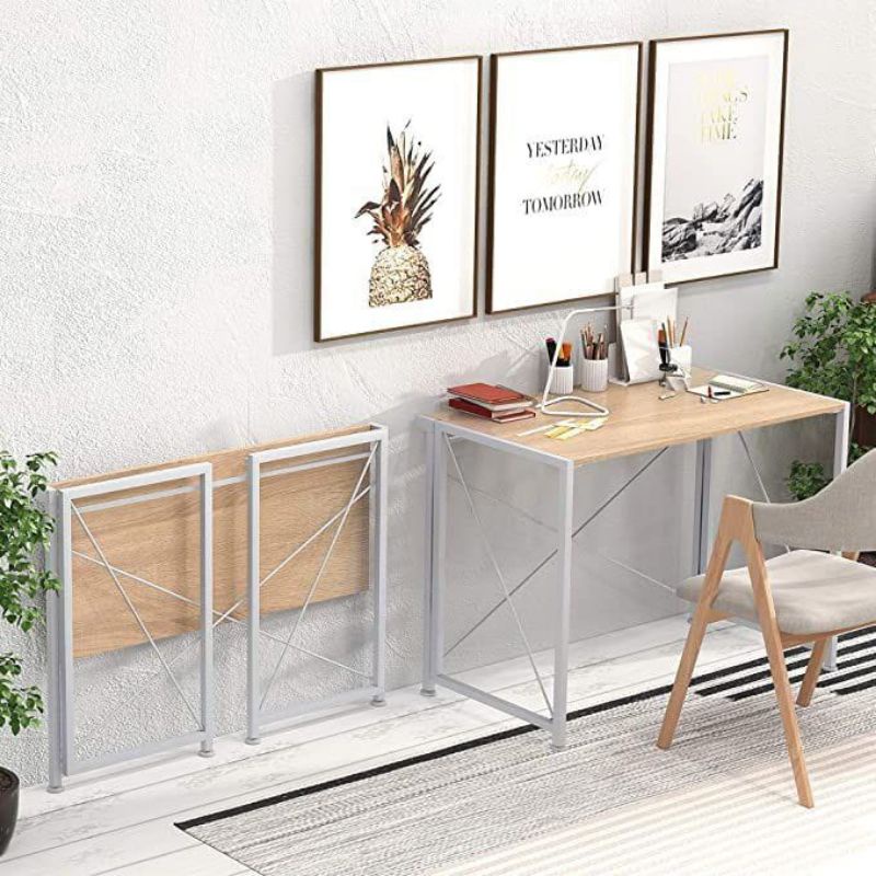 Meja lipat besi / meja belajar lipat / meja laptop minimalis