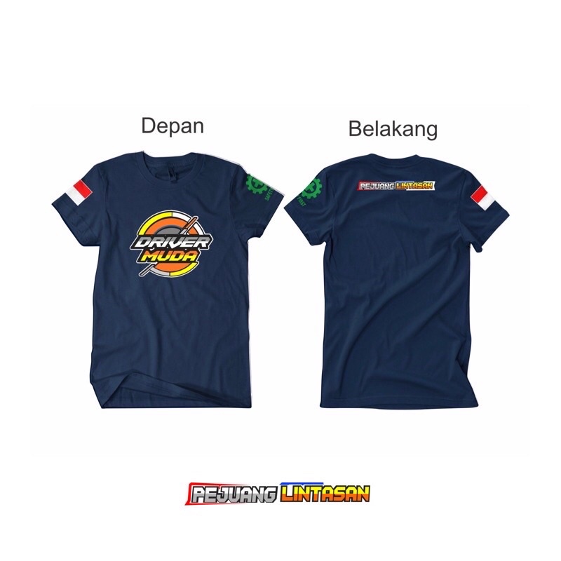 Kaos Driver Muda Pejuang Lintas / Kaos Kata Kata / T shirt Baju Distro Driver Muda