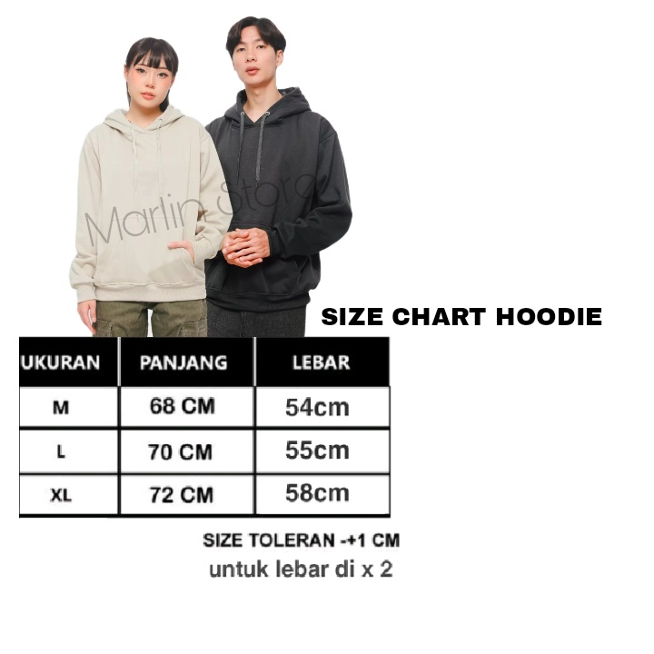 Sweater Hoodie Pria Wanita Oversize Polos Cocok Buat Laki Laki Dan Perempuan